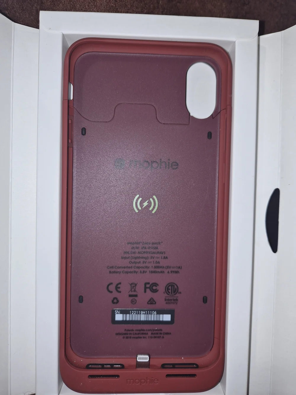 Mophie juice pack air for iPhone Xs Max - RED/ORANGE
